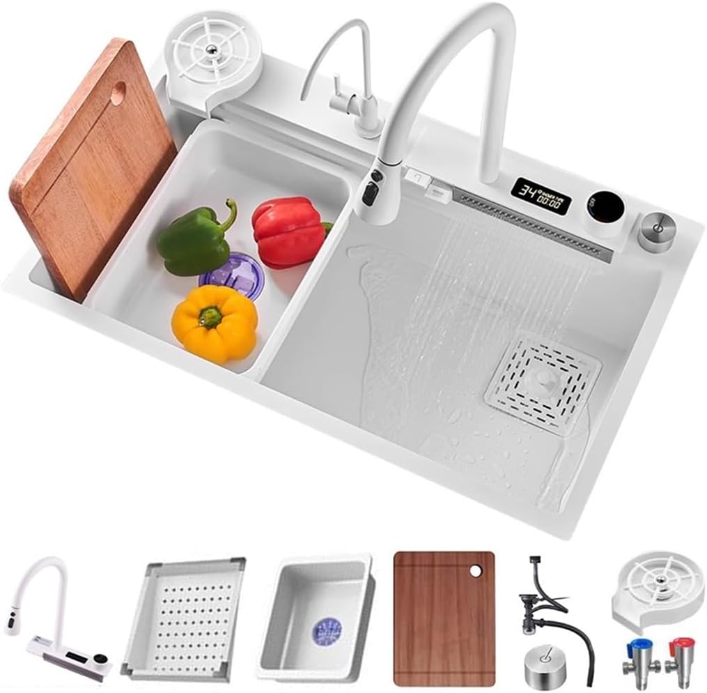 流し台セット Amazon.co.jp: ウォーターフォールキッチンシンク 304ステンレス鋼の